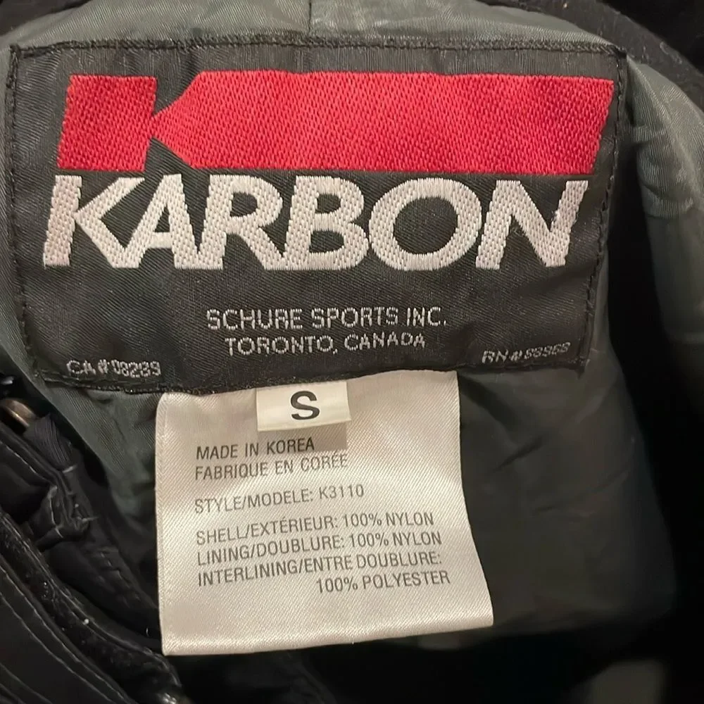 Karbon- Ski/Snowboarding Pants in Black Style K3110 Zip Pockets- Size Small